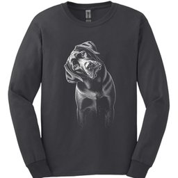 Chocolate Labrador Tilted Dog Long Sleeve Shirt Gift For Dog Lover