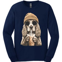 Cocker Spaniel Hipster Dog Long Sleeve Shirt Gift For Dog Lover