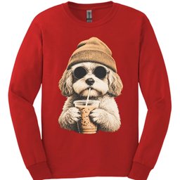 Cavachon Hipster Dog Long Sleeve Shirt Gift For Dog Lover