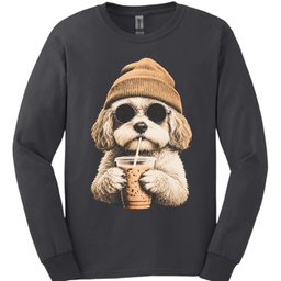 Cavachon Hipster Dog Long Sleeve Shirt Gift For Dog Lover