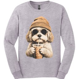 Cavachon Hipster Dog Long Sleeve Shirt Gift For Dog Lover