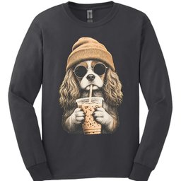 Cavalier King Charles Spaniel Hipster Dog Long Sleeve Shirt Gift For Dog Lover