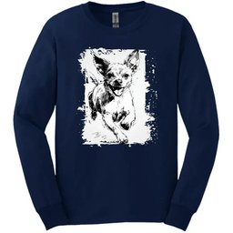 Chihuahua Running Dog Long Sleeve Tee Gift For Dog Lover