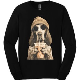 Bracco Italiano Hipster Dog Long Sleeve Shirt Gift For Dog Lover