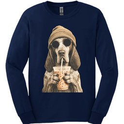 Bracco Italiano Hipster Dog Long Sleeve Shirt Gift For Dog Lover