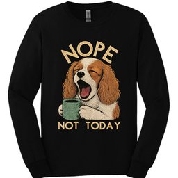 Cavalier King Charles Spaniel Not Today Long Sleeve Shirt Gift For Dog Lover