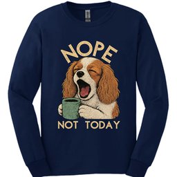 Cavalier King Charles Spaniel Not Today Long Sleeve Shirt Gift For Dog Lover