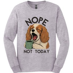 Cavalier King Charles Spaniel Not Today Long Sleeve Shirt Gift For Dog Lover