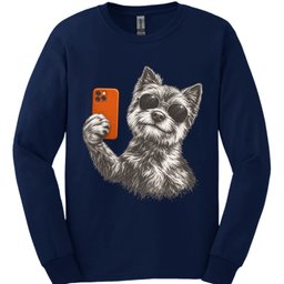Cairns Terrier Selfie Dog Long Sleeve Shirt Gift For Dog Lover