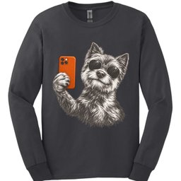Cairns Terrier Selfie Dog Long Sleeve Shirt Gift For Dog Lover