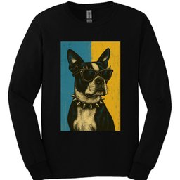 Boston Terrier Punk Dog Long Sleeve Shirt Gift For Dog Lover