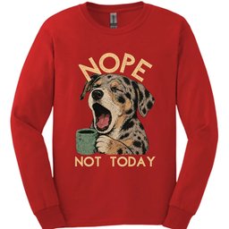 Catahoula Leopard Not Today Long Sleeve Shirt Gift For Dog Lover