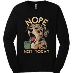 Catahoula Leopard Not Today Long Sleeve Shirt Gift For Dog Lover
