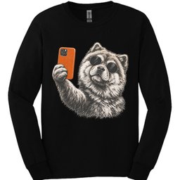 Chow Chow Selfie Dog Long Sleeve Shirt Gift For Dog Lover