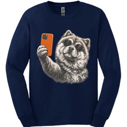 Chow Chow Selfie Dog Long Sleeve Shirt Gift For Dog Lover