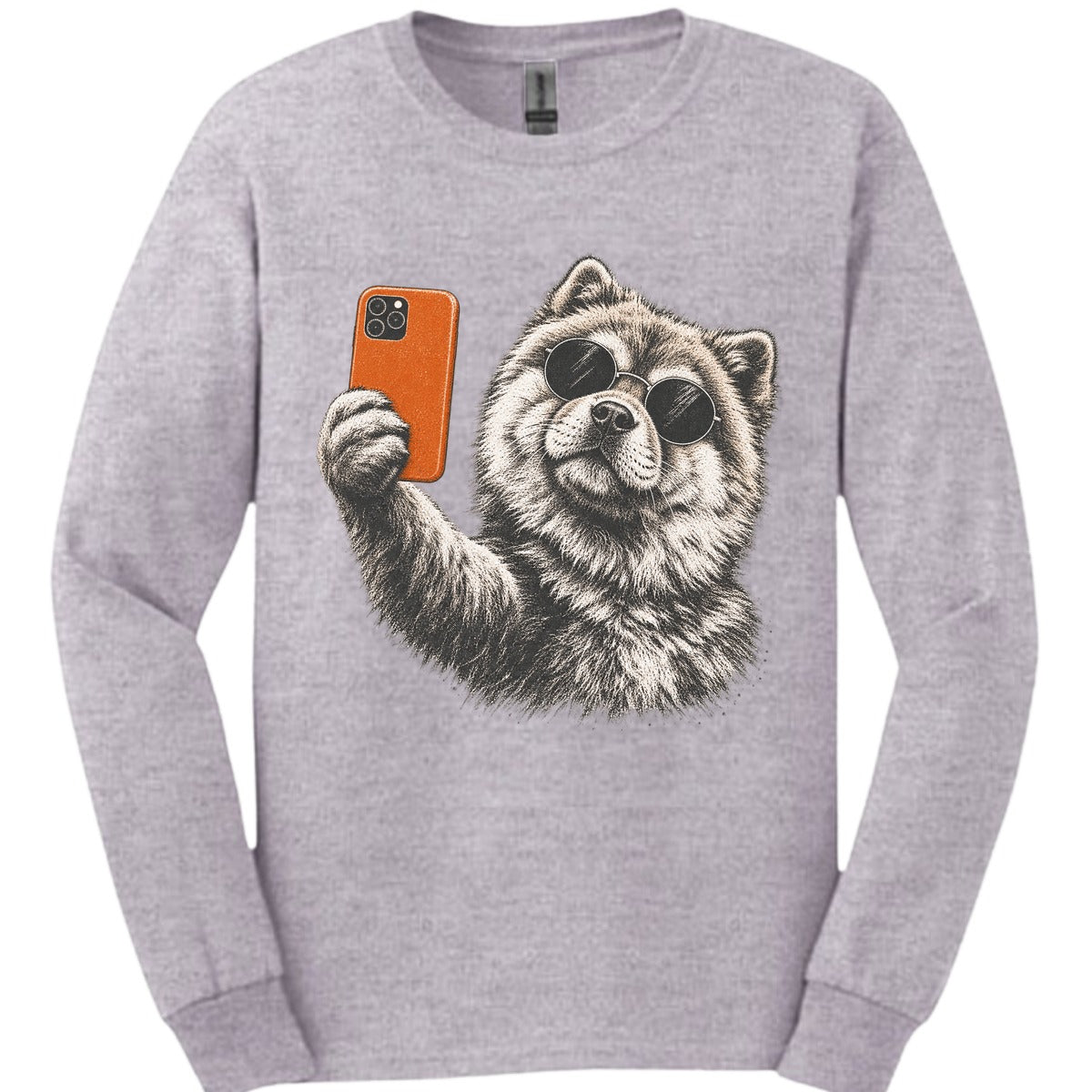 Chow Chow Selfie Dog Long Sleeve Shirt Gift For Dog Lover