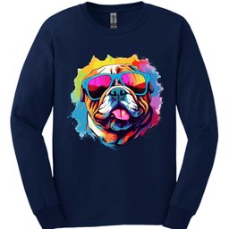 Bulldog Top Dog Long Sleeve Shirt Gift For Dog Lover