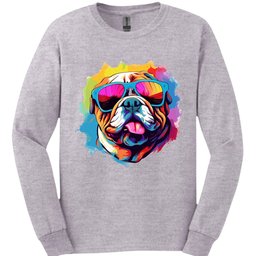 Bulldog Top Dog Long Sleeve Shirt Gift For Dog Lover