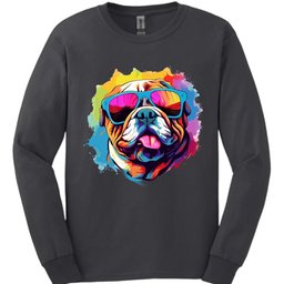 Bulldog Top Dog Long Sleeve Shirt Gift For Dog Lover
