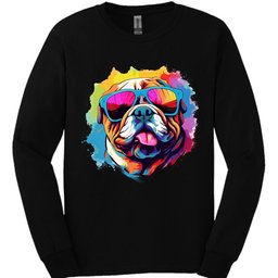 Bulldog Top Dog Long Sleeve Shirt Gift For Dog Lover