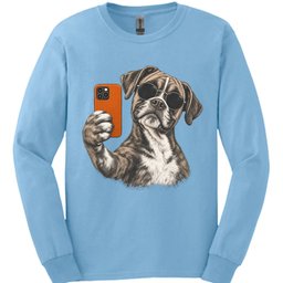 Boxer Selfie Dog Long Sleeve Shirt Gift For Dog Lover