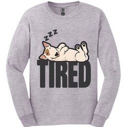 Bull Terrier Tired Dog Long Sleeve Shirt Gift For Dog Lover