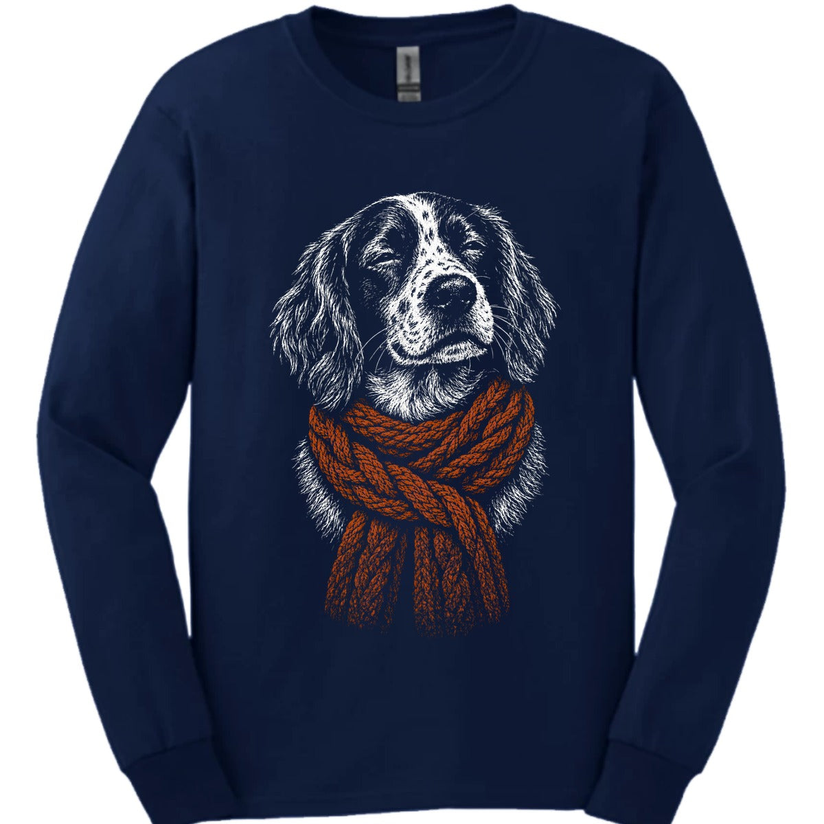 Brittany Spaniel Winter Dog Long Sleeve Shirt Gift For Dog Lover