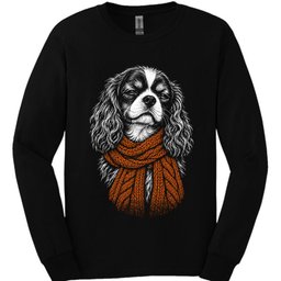 Cavalier King Charles Spaniel Winter Dog Long Sleeve Shirt Gift For Dog Lover
