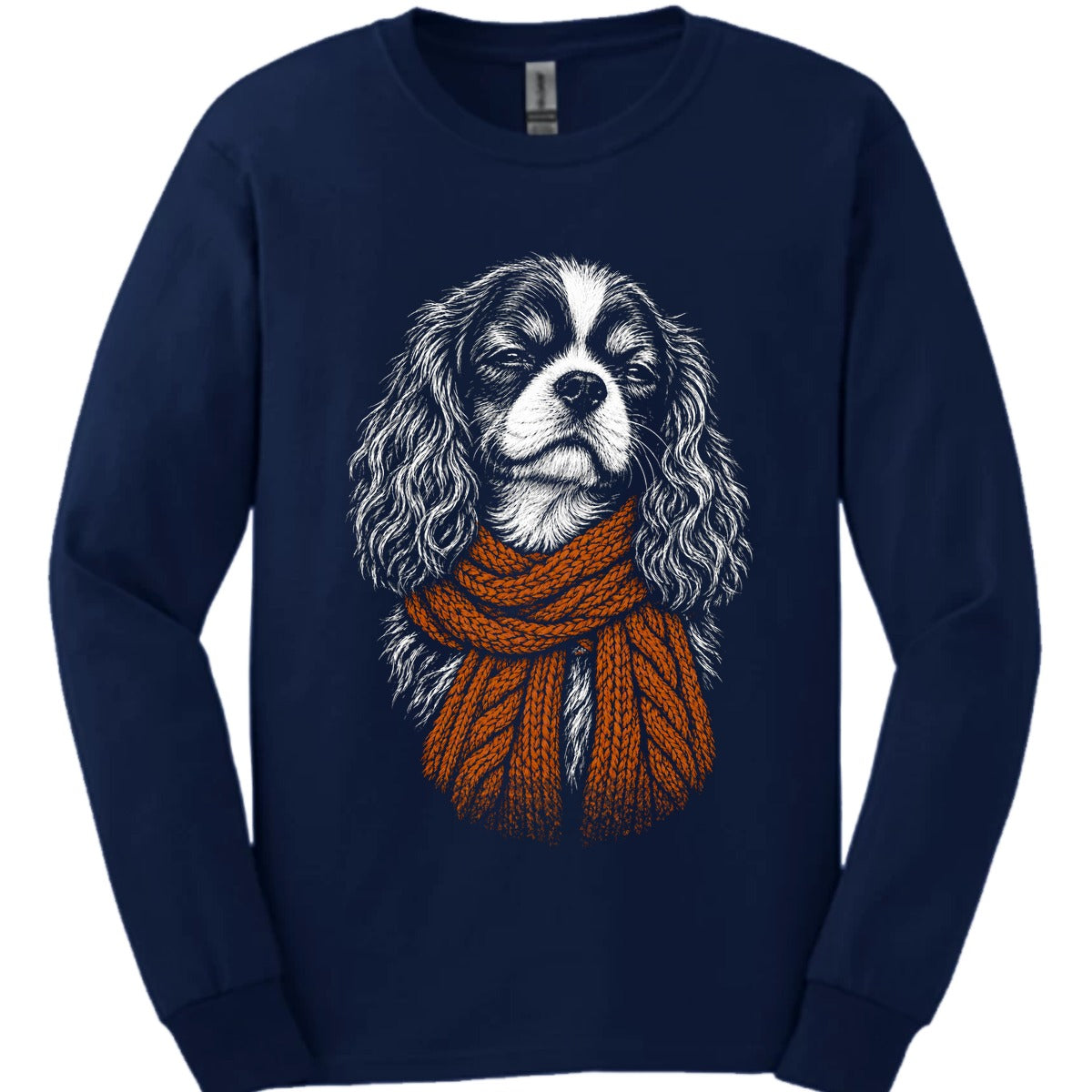 Cavalier King Charles Spaniel Winter Dog Long Sleeve Shirt Gift For Dog Lover