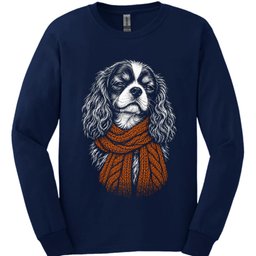 Cavalier King Charles Spaniel Winter Dog Long Sleeve Shirt Gift For Dog Lover