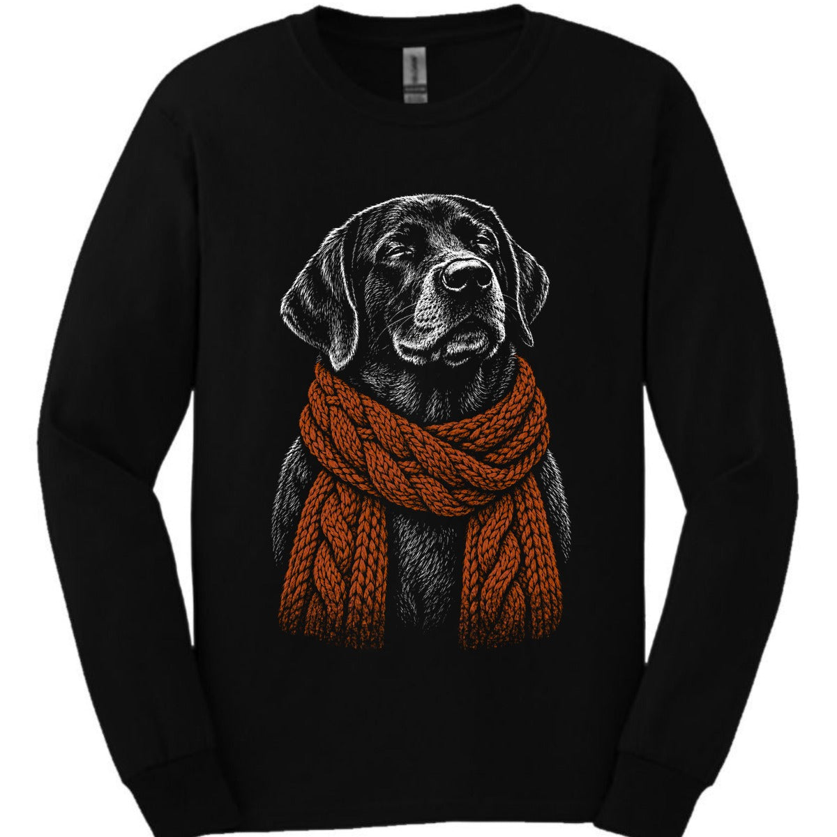 Chocolate Labrador Winter Dog Long Sleeve Shirt Gift For Dog Lover