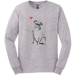 Boxer Sketch Dog Long Sleeve Tee Gift For Dog Lover