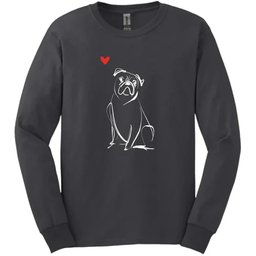 Boxer Sketch Dog Long Sleeve Tee Gift For Dog Lover