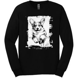 Corgi Running Dog Long Sleeve Tee Gift For Dog Lover