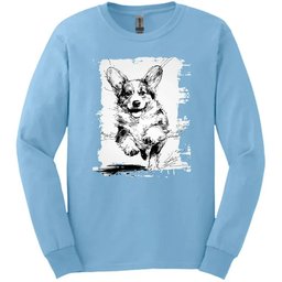 Corgi Running Dog Long Sleeve Tee Gift For Dog Lover