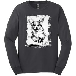 Corgi Running Dog Long Sleeve Tee Gift For Dog Lover