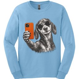 Dachshund Selfie Dog Long Sleeve Shirt Gift For Dog Lover