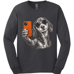Dachshund Selfie Dog Long Sleeve Shirt Gift For Dog Lover