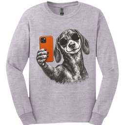 Dachshund Selfie Dog Long Sleeve Shirt Gift For Dog Lover