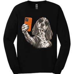 Coonhound Selfie Dog Long Sleeve Shirt Gift For Dog Lover