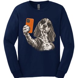 Coonhound Selfie Dog Long Sleeve Shirt Gift For Dog Lover