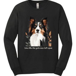 Collie Live Like The Gate Was Left Open Long Sleeve Shirt Gift For Dog Lover