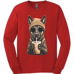 Dutch Shepherd Hipster Dog Long Sleeve Shirt Gift For Dog Lover
