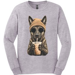 Dutch Shepherd Hipster Dog Long Sleeve Shirt Gift For Dog Lover