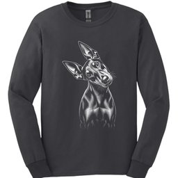 Doberman Tilted Dog Long Sleeve Shirt Gift For Dog Lover