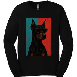 Doberman Punk Dog Long Sleeve Shirt Gift For Dog Lover