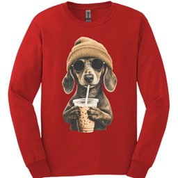 Dachshund Hipster Dog Long Sleeve Shirt Gift For Dog Lover