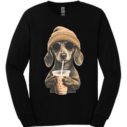 Dachshund Hipster Dog Long Sleeve Shirt Gift For Dog Lover