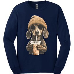 Dachshund Hipster Dog Long Sleeve Shirt Gift For Dog Lover