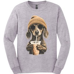 Dachshund Hipster Dog Long Sleeve Shirt Gift For Dog Lover